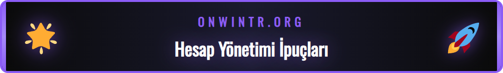 Onwin kayıt sonrası bonusları aktive etme ve profil ayarları.
