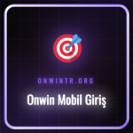 Onwin mobil giriş ekranını gösteren bir akıllı telefon ve oyun ikonları.