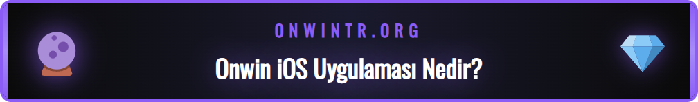 Onwin iOS uygulamasının iPhone ekranında nasıl göründüğü.