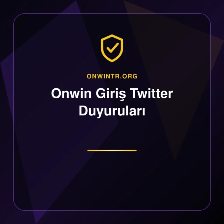 Onwin Giriş Twitter Duyuruları - onwintr.org